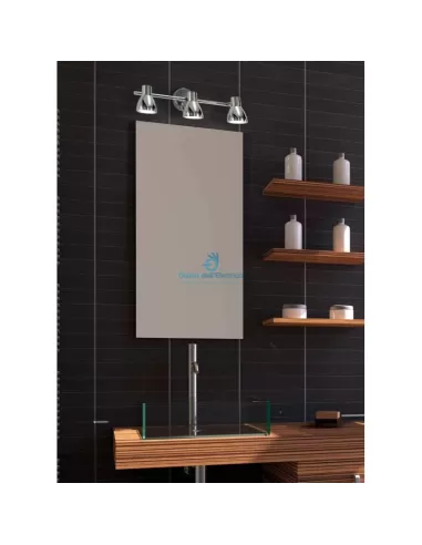 Ondaluce SPOT3L Punto spot wall lamp with 3 chromed LED spotlights